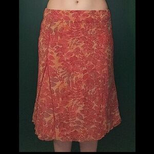 Orange Floral Fairycore MIDI  MEXX Skirt medium